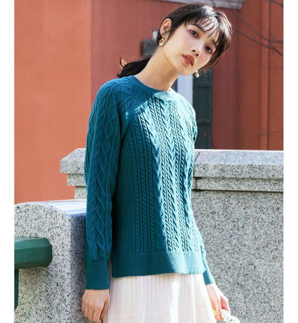 ANY SIS「ケーブル ニット プルオーバー」|ニット・セーター|ﾀﾞｰｸｸﾞ