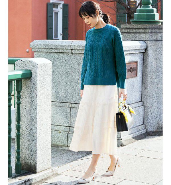 ANY SIS「ケーブル ニット プルオーバー」|ニット・セーター|