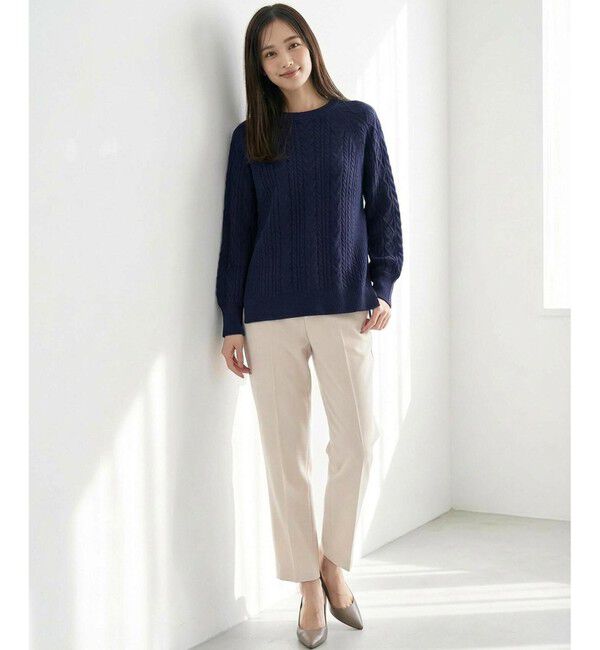 ANY SIS「ケーブル ニット プルオーバー」|ニット・セーター|