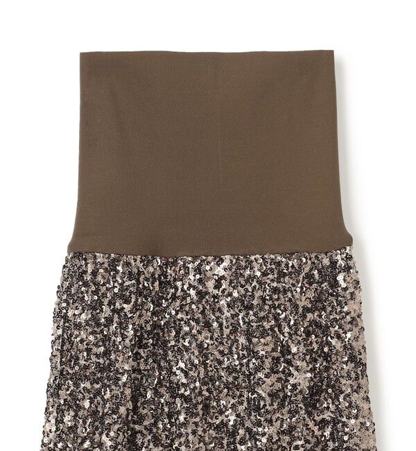 BEIGE,「【洗える】ALYSSUME / スパンコールストレッチニットスカート」|スカート|