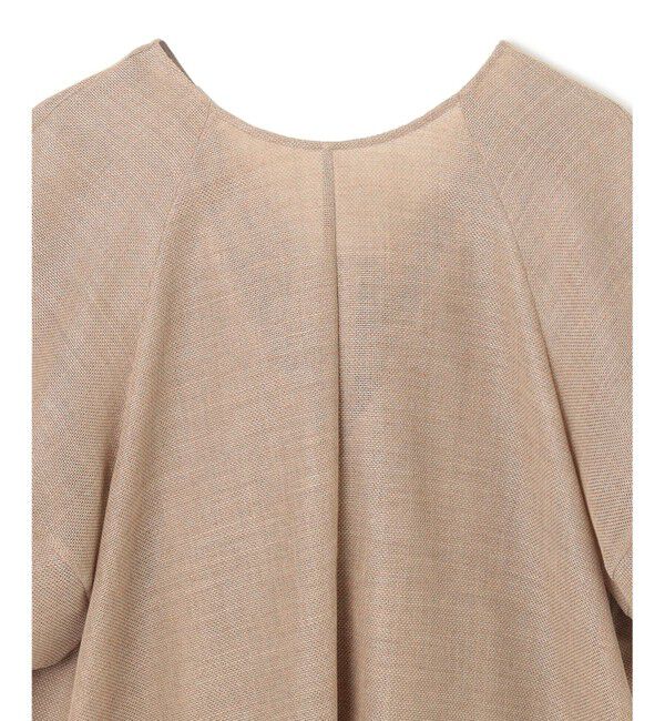 BEIGE,「【洗える・吸水速乾・防シワ】LIATRIS / バックリボンハーフスリーブブラウス」|シャツ・ブラウス|