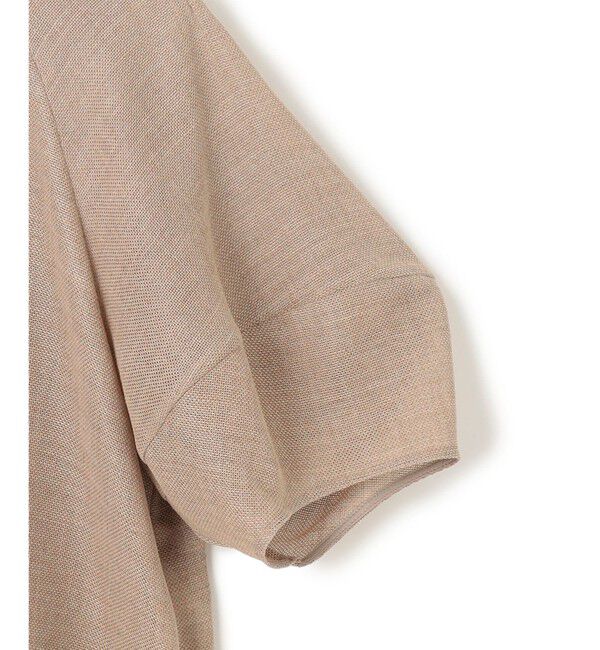 BEIGE,「【洗える・吸水速乾・防シワ】LIATRIS / バックリボンハーフスリーブブラウス」|シャツ・ブラウス|