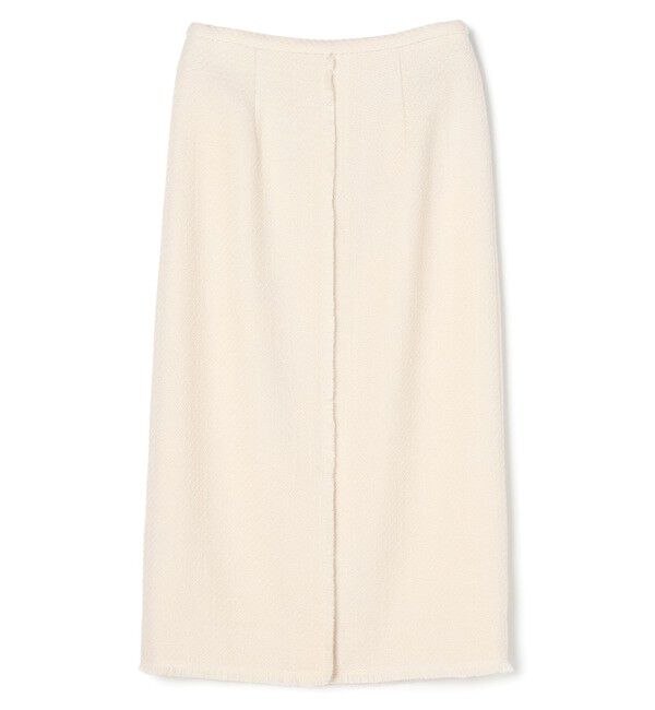 BEIGE,「MULLIN / ウールツイードフロントベントスカート」|スカート|