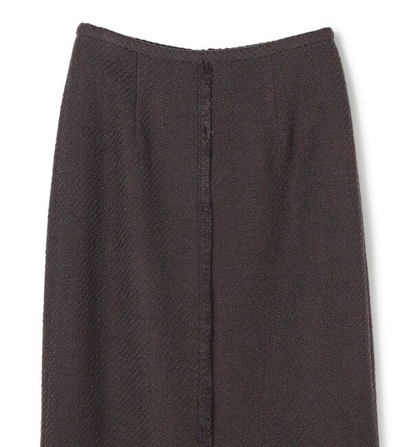 BEIGE,「MULLIN / ウールツイードフロントベントスカート」|スカート|