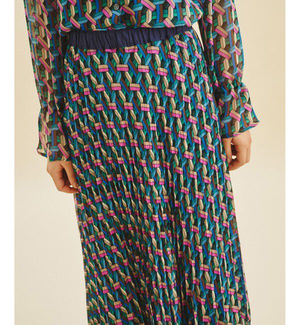  「キカプリントプリーツスカート」|スカート|