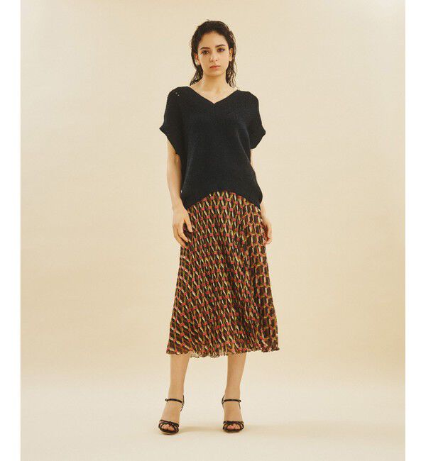  「キカプリントプリーツスカート」|スカート|