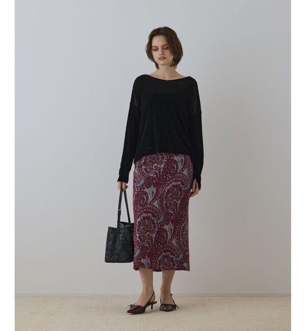 GRACE CONTINENTAL「ラメペイズリージャガードスカート」|スカート|