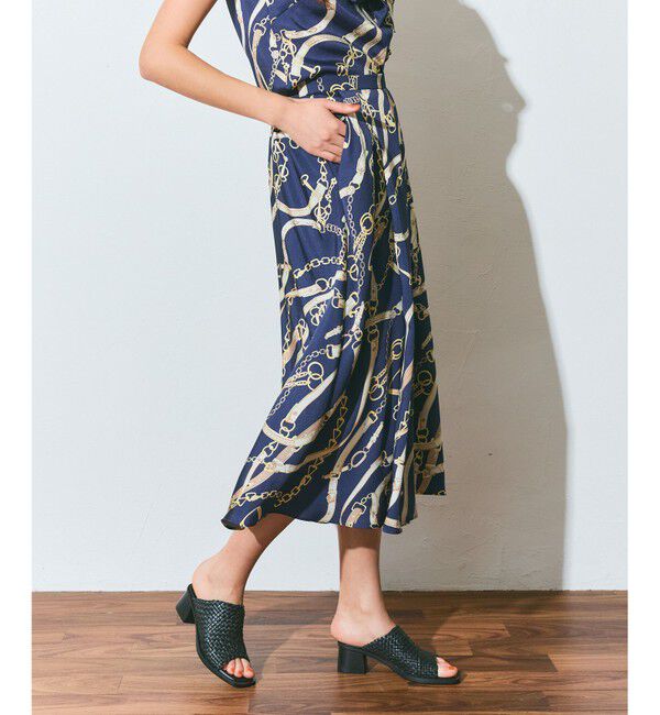 Grace Class「チェーンプリントタックキュロット」|スカート|