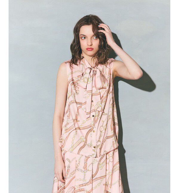 Grace Class「チェーンプリントボウタイブラウス」|シャツ・ブラウス|