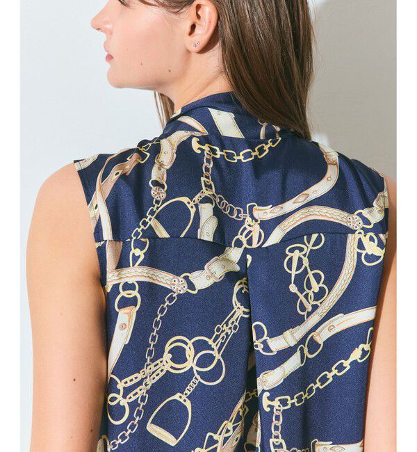 Grace Class「チェーンプリントボウタイブラウス」|シャツ・ブラウス|