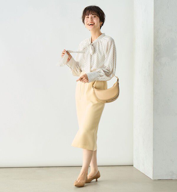 NOLLEY'S sophi「ウォッシャブルダブルジャージハーフジップタイトスカート」|タイト|