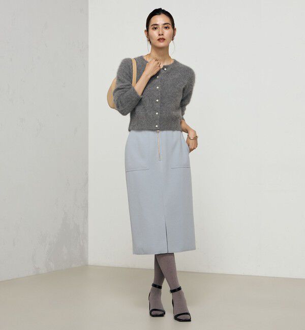 NOLLEY'S sophi「ウォッシャブルダブルジャージハーフジップタイトスカート」|タイト|