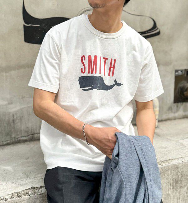 NOLLEY'S goodman「【BARNS OUTFITTERS】別注タフネックT SMITH 25SS」|Tシャツ・カットソー|ホワイト