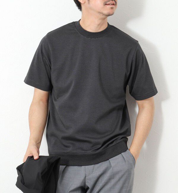 NOLLEY'S goodman「《ビジカジ対応》セミシルケットスムース ボーダードレスTシャツ 25SS」|Tシャツ・カットソー|