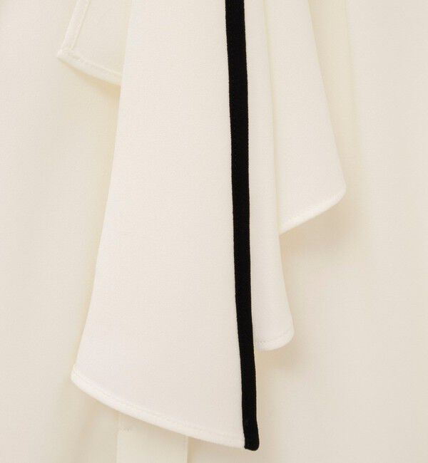 NOLLEY'S「《セットアップ対応》ウォッシャブルストレッチジョーゼットボウタイ風ペプラムブラウス」|シャツ・ブラウス|