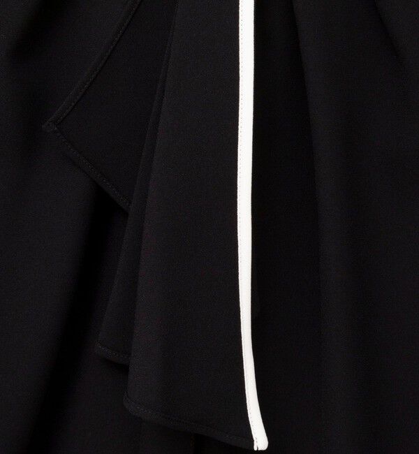 NOLLEY'S「《セットアップ対応》ウォッシャブルストレッチジョーゼットボウタイ風ペプラムブラウス」|シャツ・ブラウス|