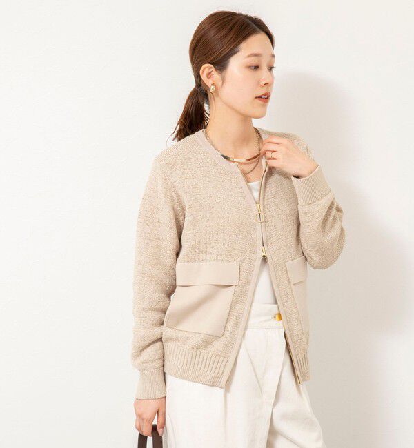 Rie Miller「《手洗い可能》テープヤーンZIP UPカーディガン」|カーディガン|