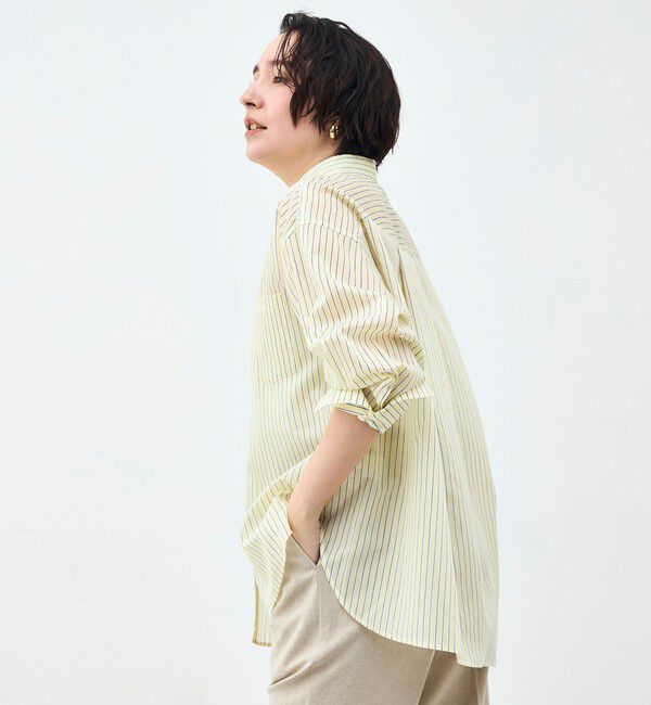 NOLLEY'S sophi「ウォッシャブルMARSALAシアーストライプ3WAYシャツ」|シャツ・ブラウス|