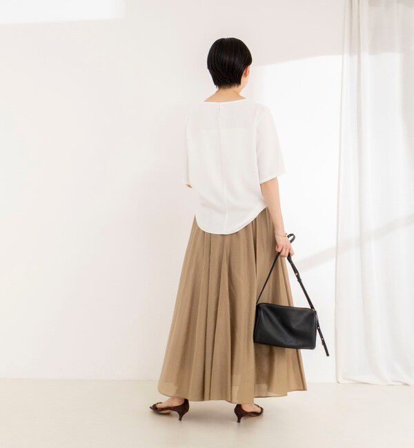 NOLLEY'S sophi「ウォッシャブルシアーボリュームフレアロングスカート」|フレア|