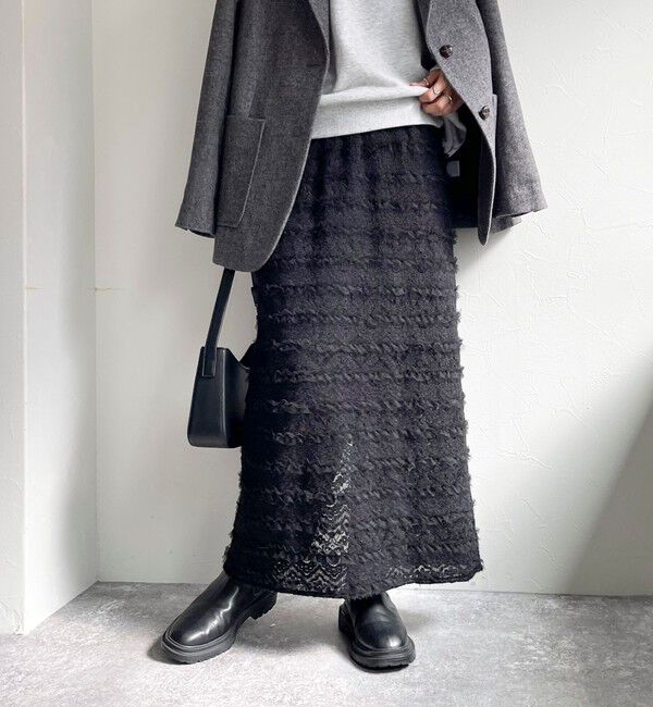 fredy emue「起毛レースタイトスカート」|スカート|