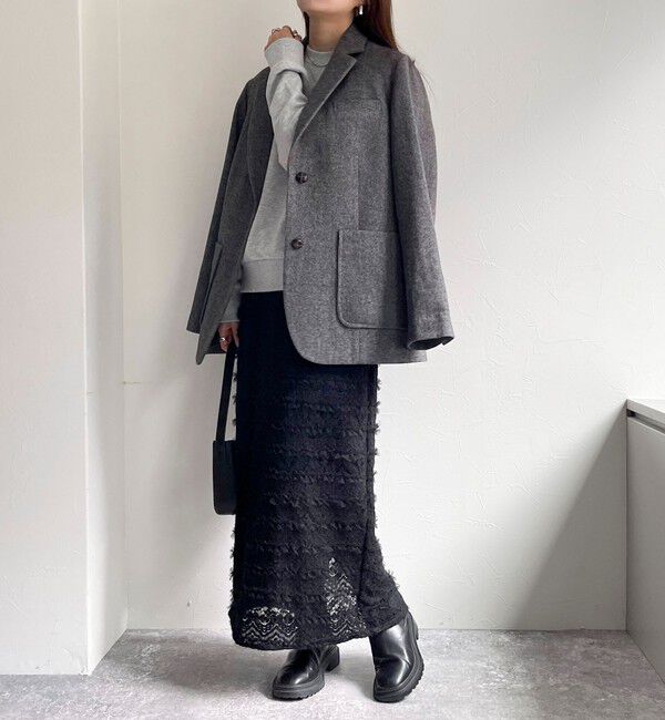 fredy emue「起毛レースタイトスカート」|スカート|