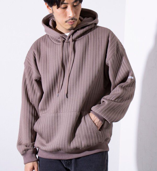 GLOSTER「【GLOSTER/グロスター】ストライプ キルティング  プルオーバーパーカー フーディ 」|パーカー|