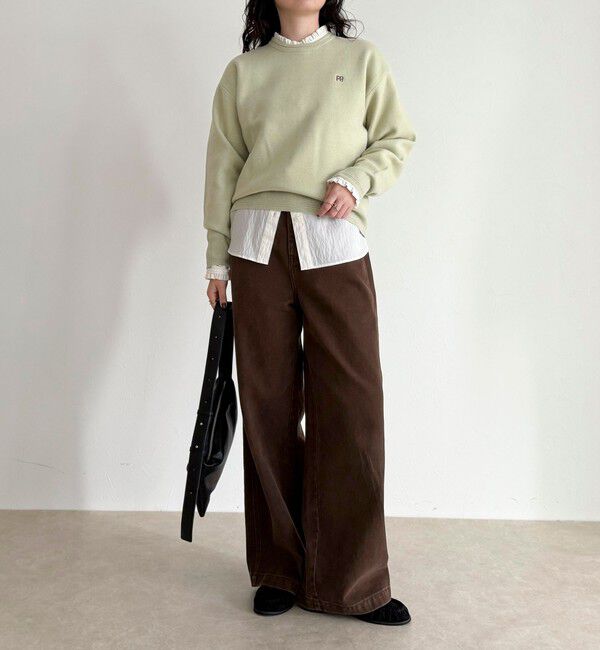 fredy emue「FR刺繍スウェットニットプルオーバー」|ニット・セーター|