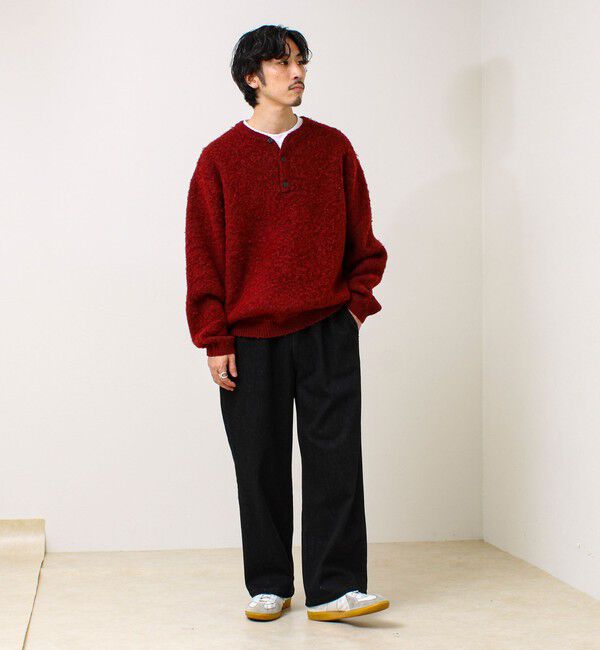 GLOSTER「【モヘアタッチ/ユニセックス対応】ヘンリーネックプルオーバーニット」|ニット・セーター|