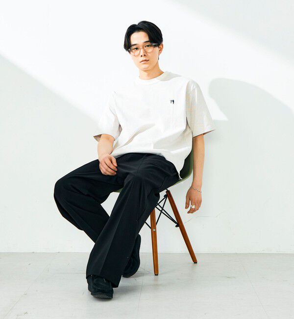 GLOSTER「【BOY刺繍】裏グラデーション ワンポイント半袖Tシャツ」|Tシャツ・カットソー|