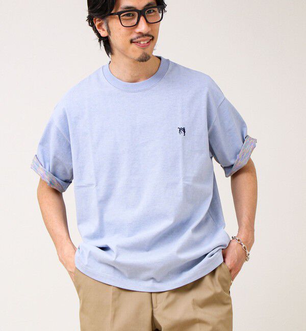 GLOSTER「【BOY刺繍】裏グラデーション ワンポイント半袖Tシャツ」|Tシャツ・カットソー|