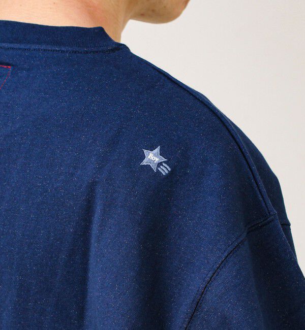 GLOSTER「【BOY刺繍】裏グラデーション ワンポイント半袖Tシャツ」|Tシャツ・カットソー|