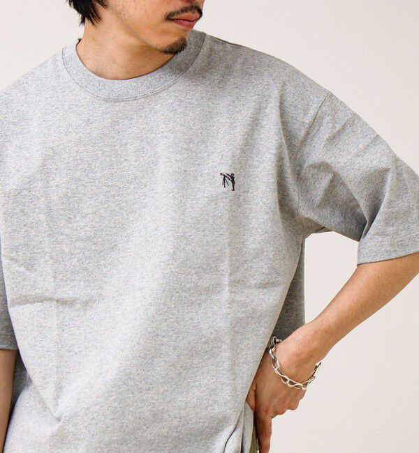 GLOSTER「【BOY刺繍】裏グラデーション ワンポイント半袖Tシャツ」|Tシャツ・カットソー|