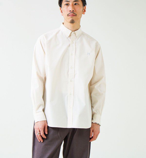 GLOSTER「【BOY ASTLAD刺繍】ボタンダウンシャツ ストライプ/チェック」|シャツ・ブラウス|