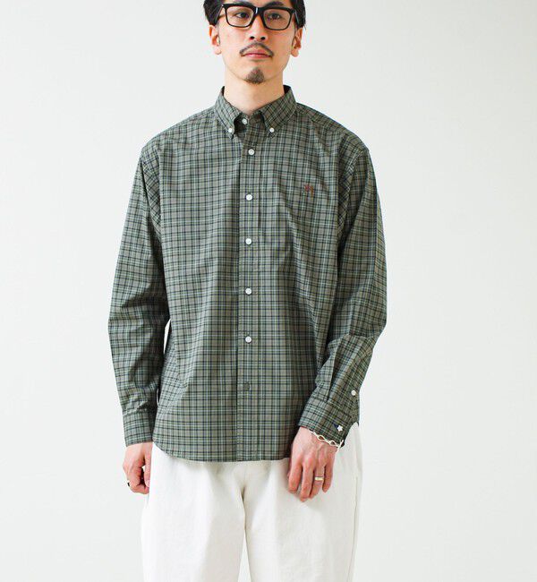 GLOSTER「【BOY ASTLAD刺繍】ボタンダウンシャツ ストライプ/チェック」|シャツ・ブラウス|