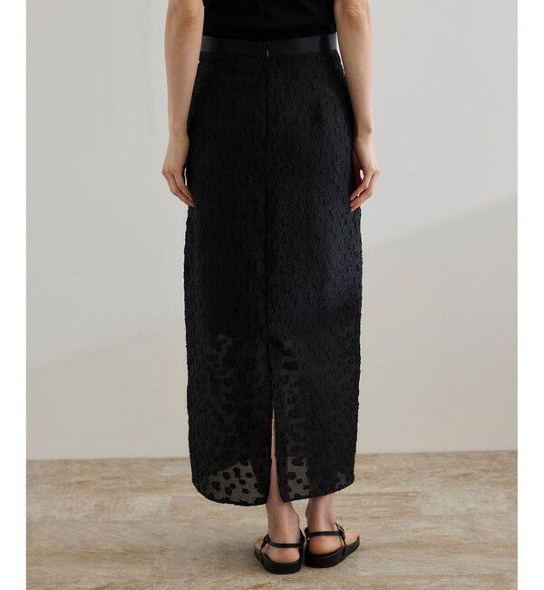 ROPE「【洗える】【WEB・一部店舗限定】フラワージャガードスカート/セットアップ対応」|スカート|