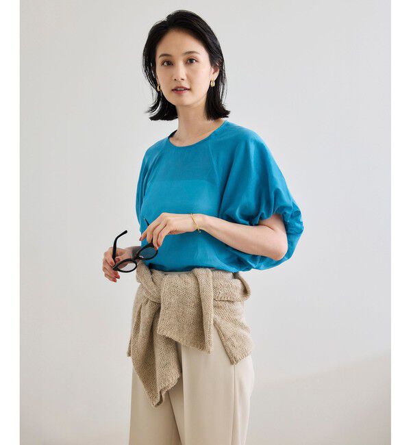 ROPE「【洗える】コットンシルクブラウス/セットアップ対応」|シャツ・ブラウス|