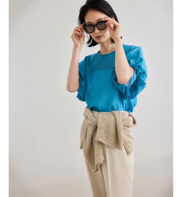 ROPE「【洗える】コットンシルクブラウス/セットアップ対応」|シャツ・ブラウス|