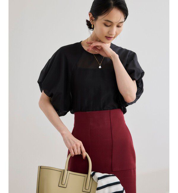 ROPE「【洗える】コットンシルクブラウス/セットアップ対応」|シャツ・ブラウス|