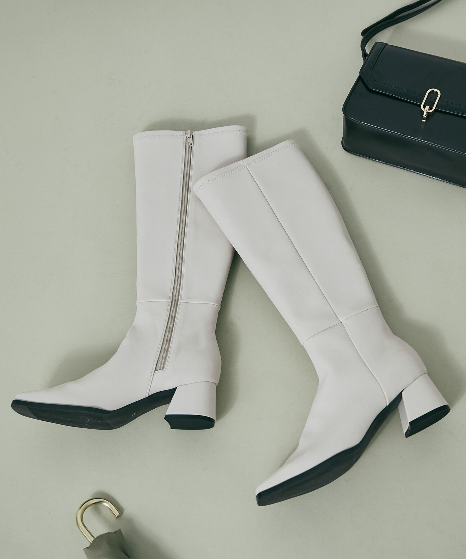 Juze「スクエアトゥストレッチロングブーツ」|その他|