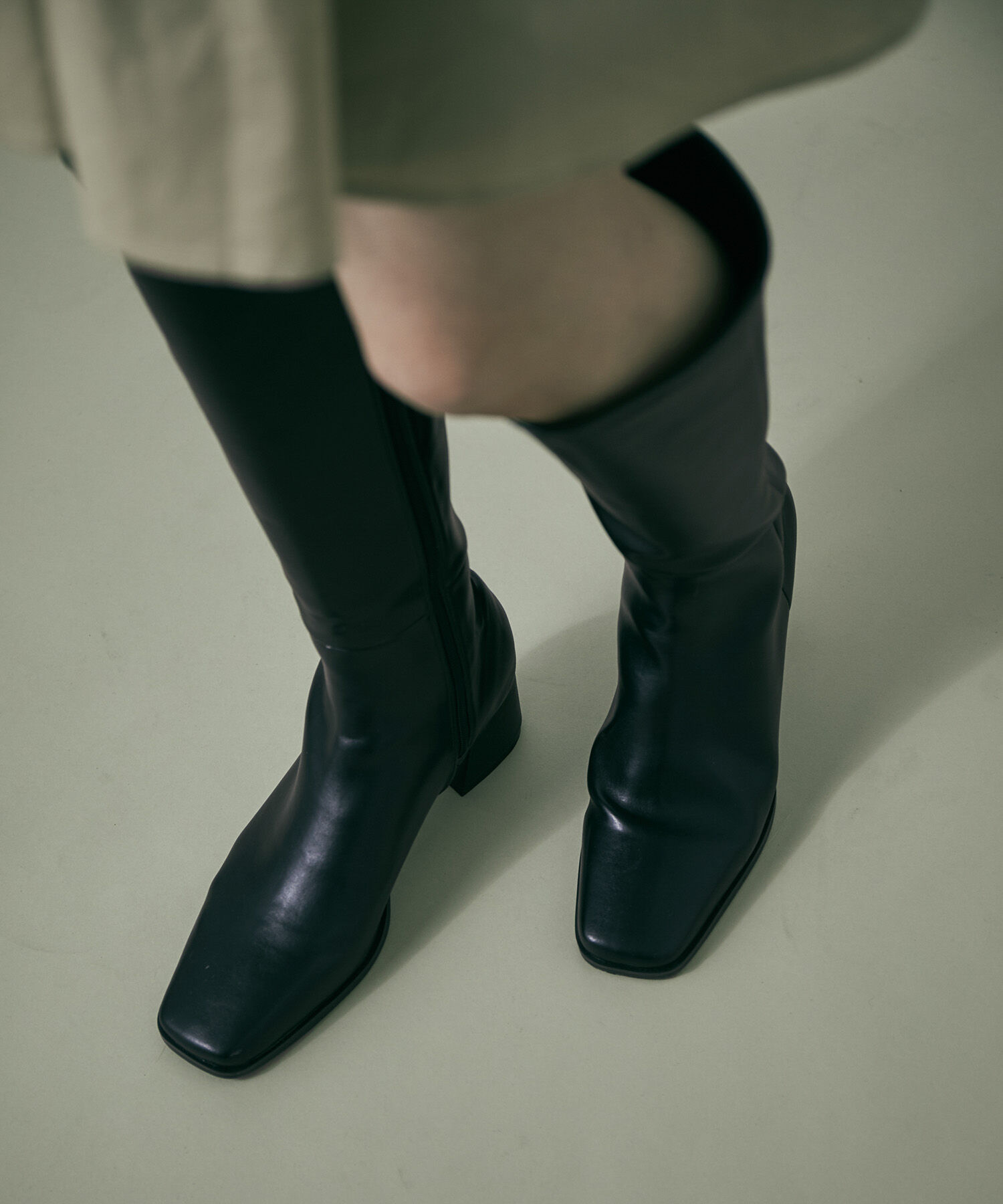 Juze「スクエアトゥストレッチロングブーツ」|その他|