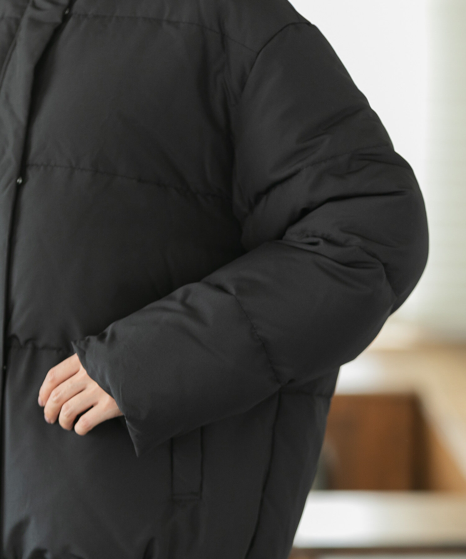 VIS「【Green Down】オーバーサイズフードダウンジャケット」|ダウン|