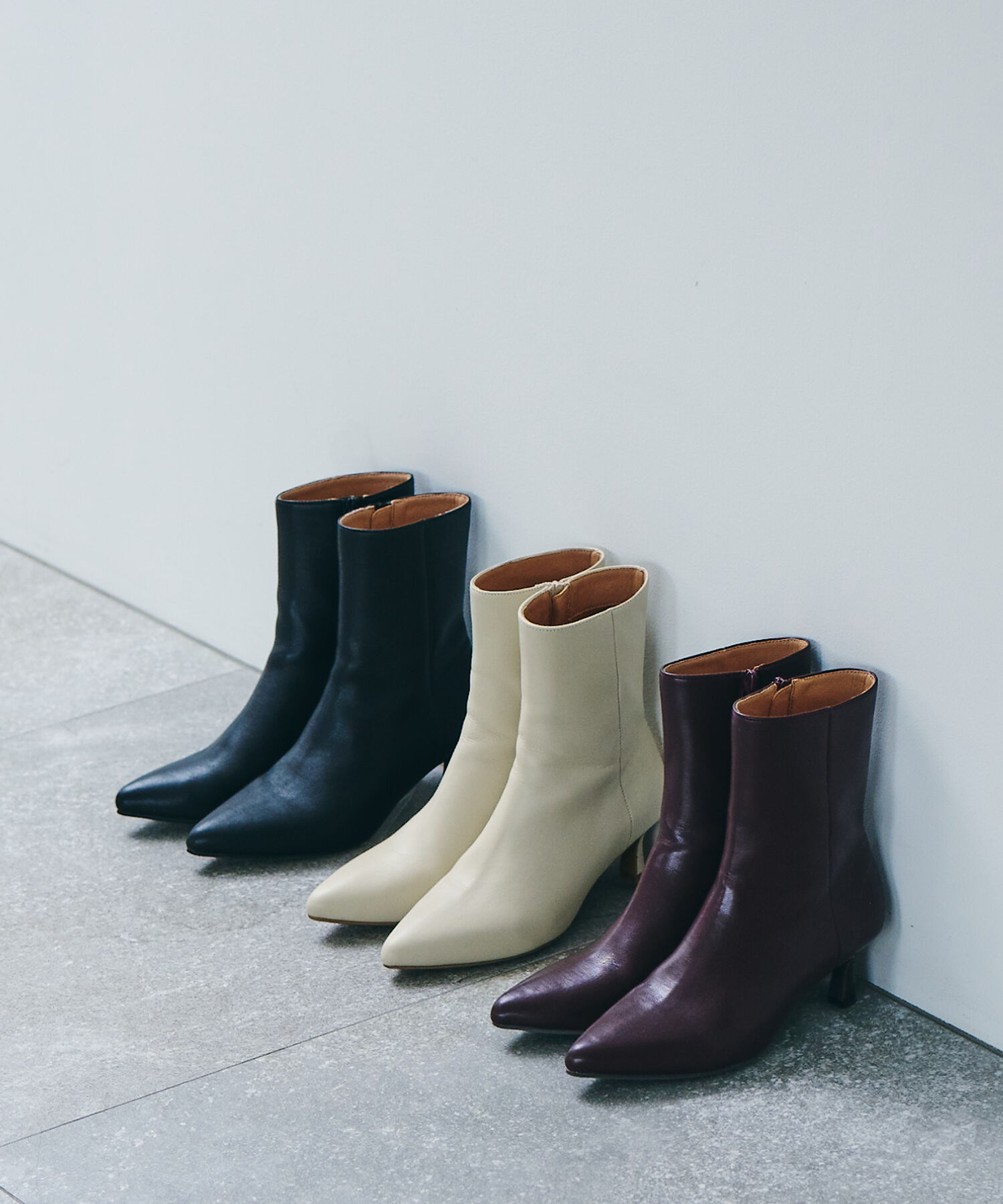 Juze「【生活防水・抗菌防臭】リサイクルレザーポインテッドミドルブーツ【sustainable】」|その他|