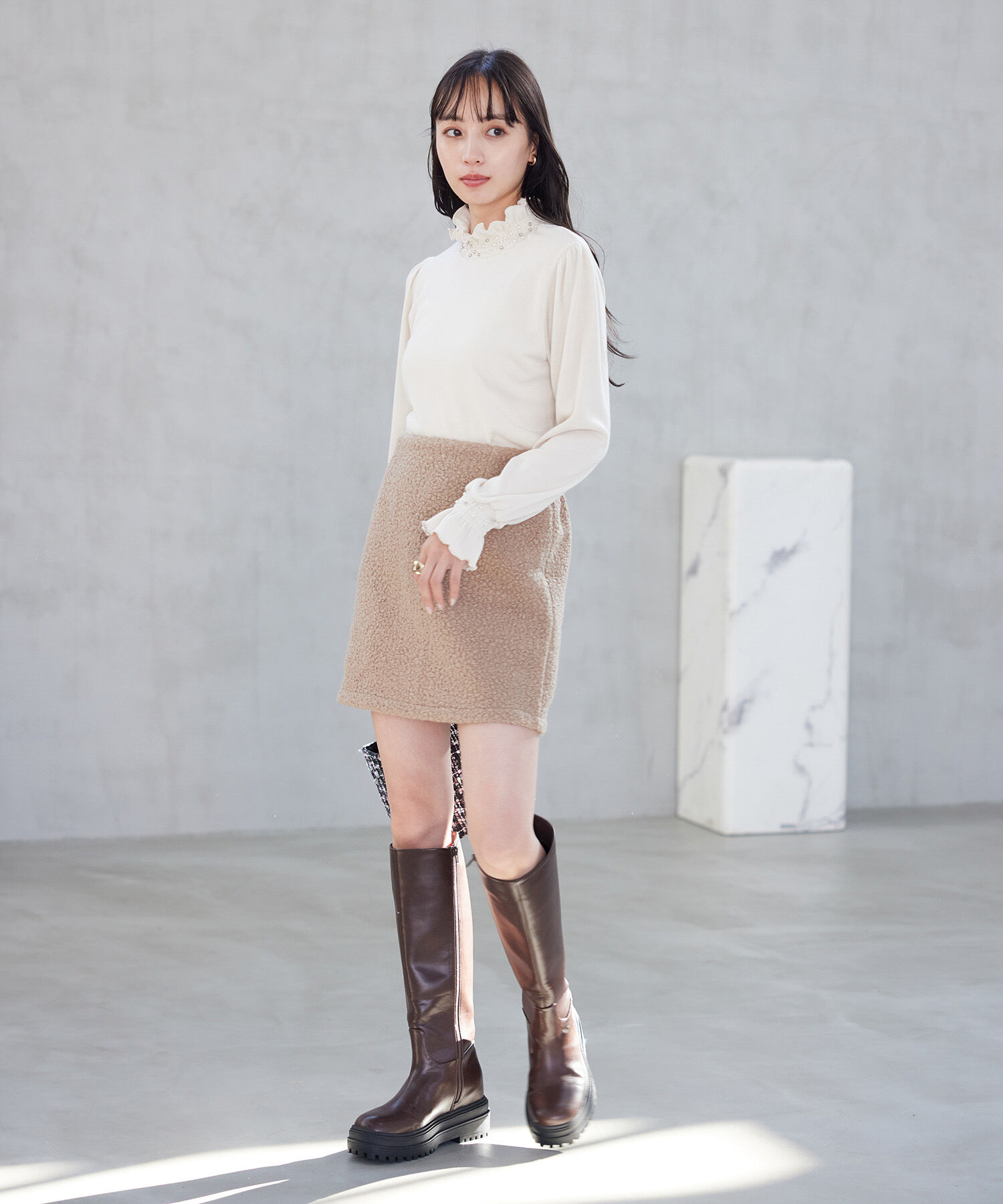 VIS「もこもこボアミニスカート【WEB・アウトレット限定】」|スカート|