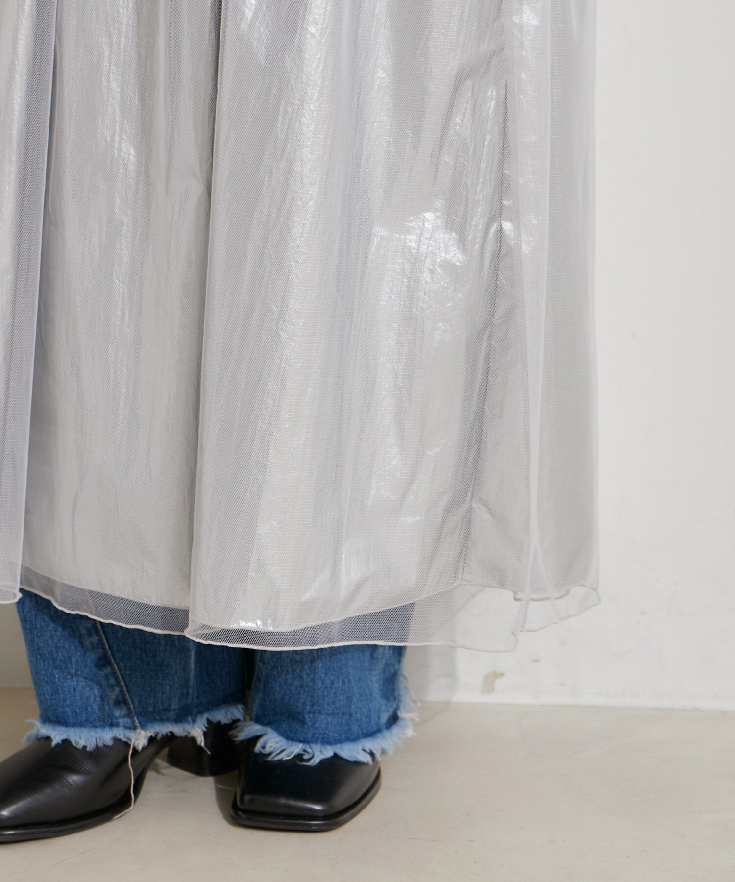 VIS「【2WAY】メタリック重ねチュールワンピース【洗える】」|ワンピース|