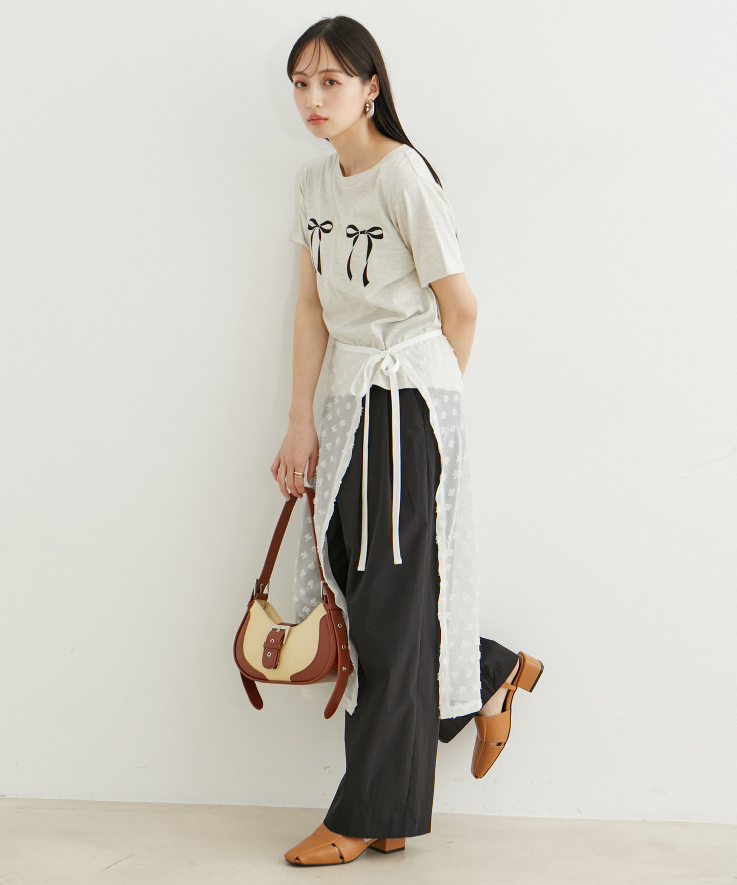 VIS「【WEB/一部店舗限定】アソートレースオーバーラップスカート」|スカート|