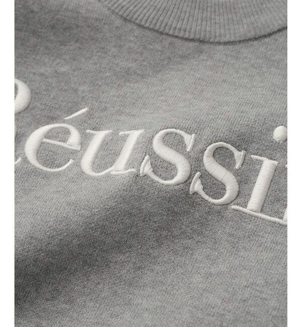 VIS「スウェットライク刺繍ロゴニットプルオーバー」|ニット・セーター|