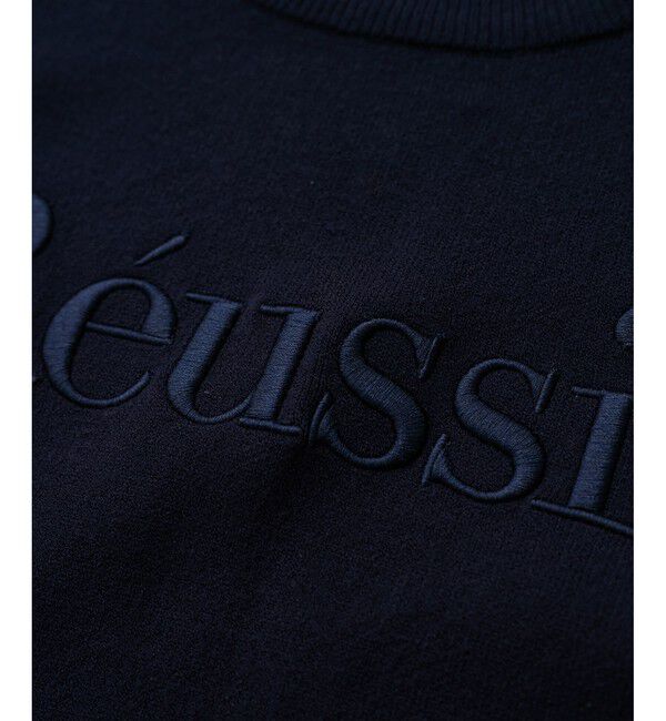 VIS「スウェットライク刺繍ロゴニットプルオーバー」|ニット・セーター|