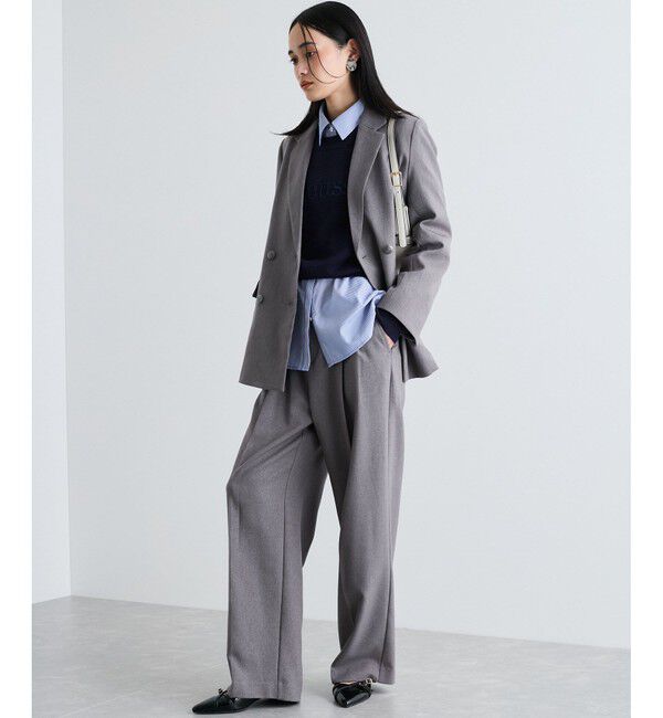 VIS「スウェットライク刺繍ロゴニットプルオーバー」|ニット・セーター|