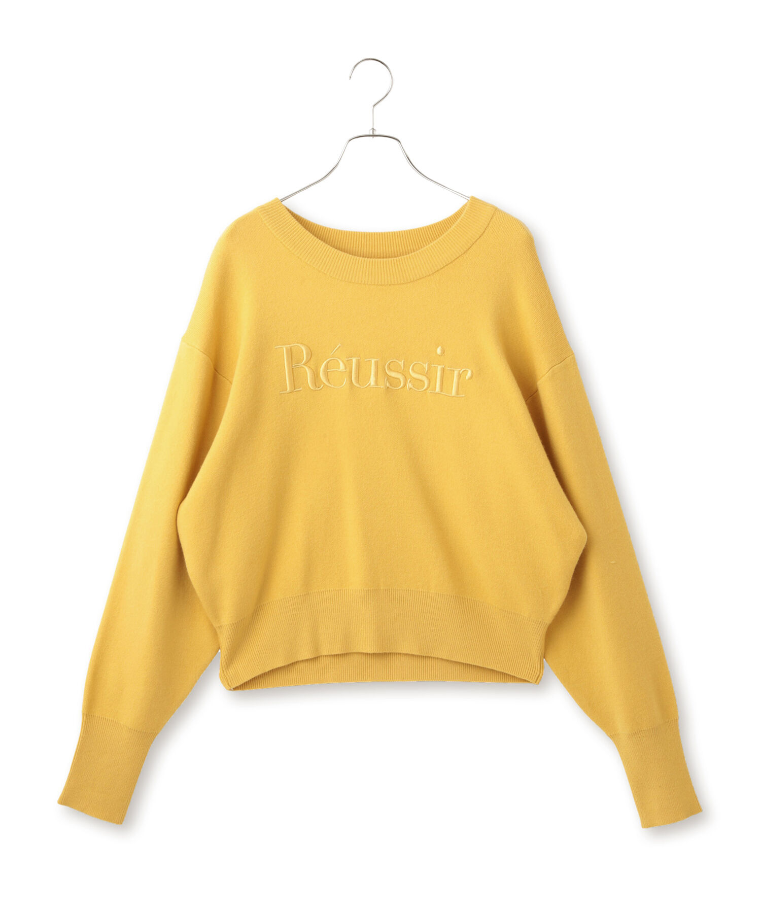 VIS「スウェットライク刺繍ロゴニットプルオーバー」|ニット・セーター|