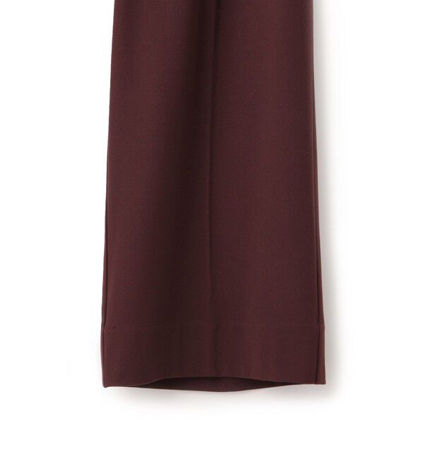 VIS「【美warm】ストレッチ釦付きワイドパンツ/スラックス【アンチピリング/防シワ/洗える】」|チノ|